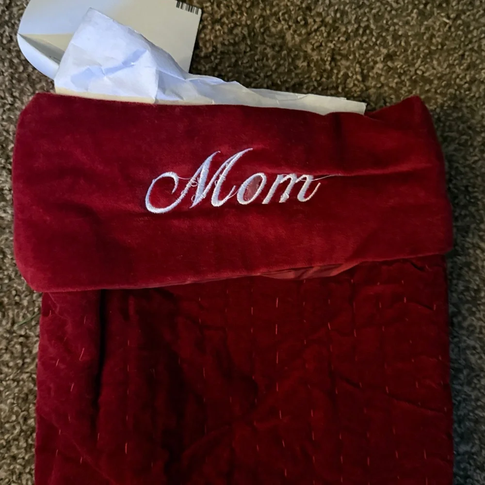 Pottery Barn Quilted Large Mom Stocking